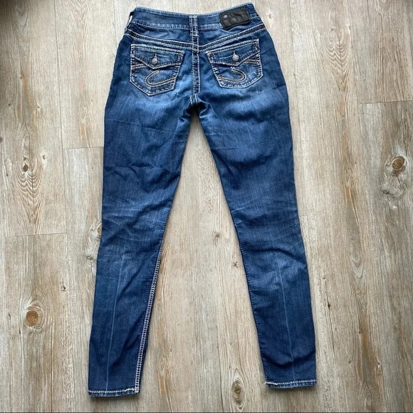 SILVER | Distressed  Suki Skinny Jeans - Picture 2 of 12